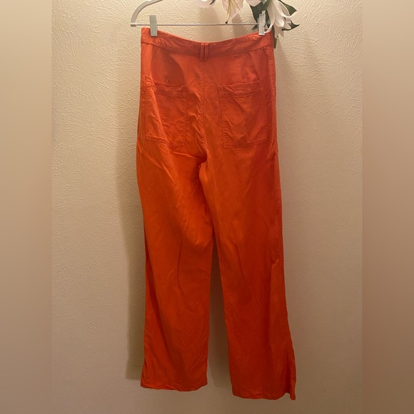 Zara high waist orange pants. Size M. - Picture 4 of 7